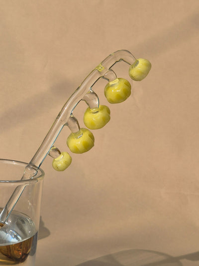 Handblown Glass Stirrers- Flower Buds