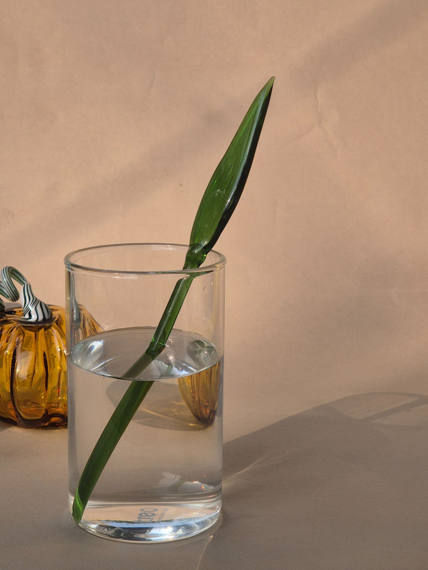 Handblown Glass Stirrers- Leaf