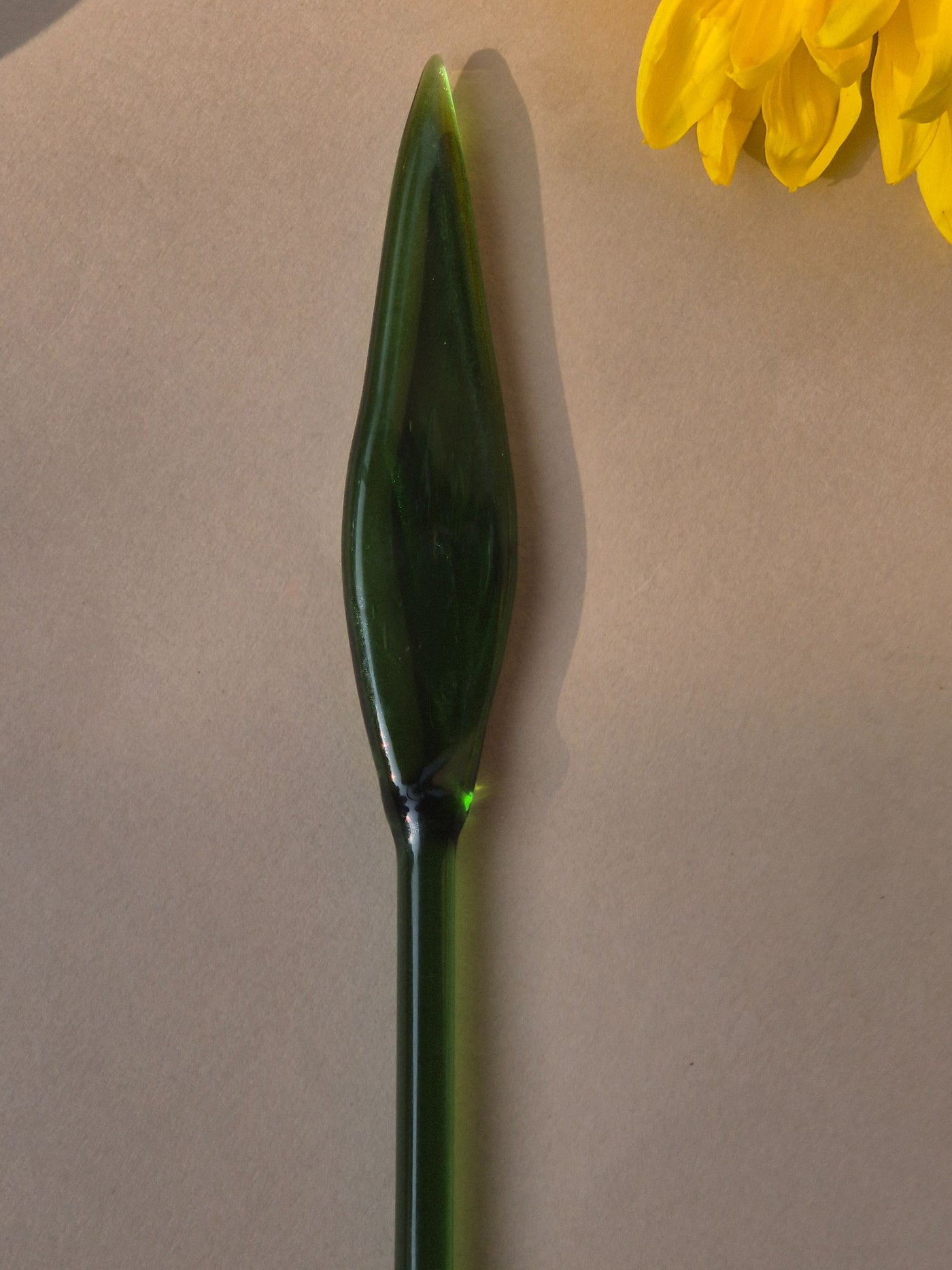 Handblown Glass Stirrers- Leaf