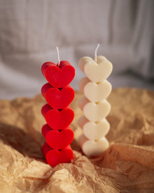 Heart Pillar Candles (Set of 2)