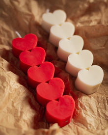 Heart Pillar Candles (Set of 2)