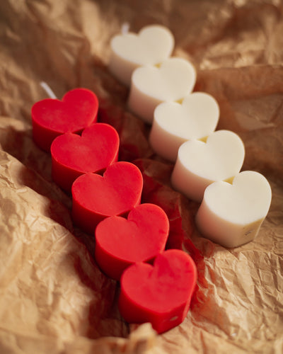 Heart Pillar Candles (Set of 2)