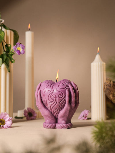 Heart in hands Soy Candle