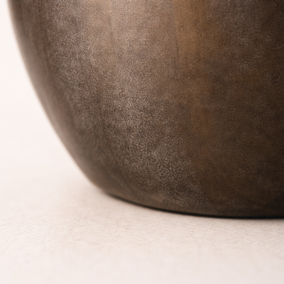 Emberform Sculpted Glass Decorative Vase – Modern Textured Accent Centerpiece