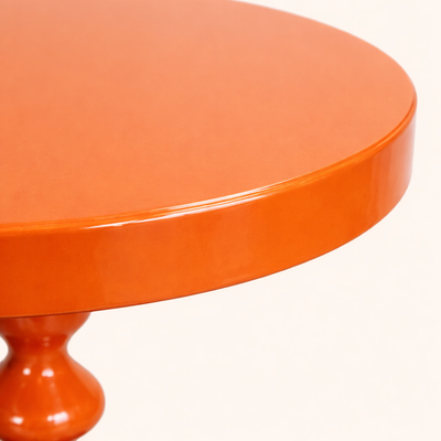 Monaco Gloss Round Iron Side Table – Modern Sculptural Accent Table