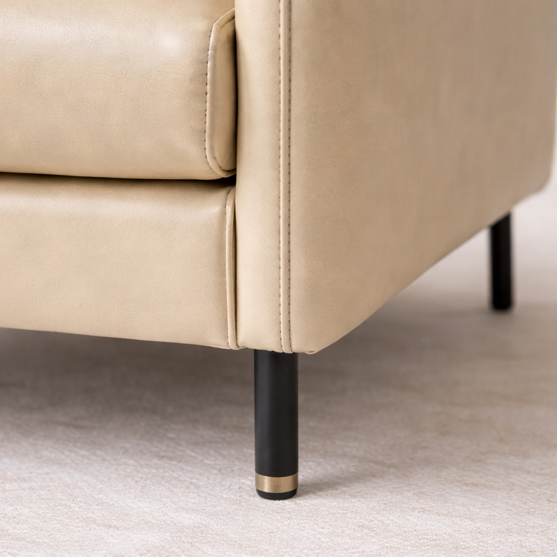 Lucas Accent Chair Beige | Mid Century Accent Chair Light Beige
