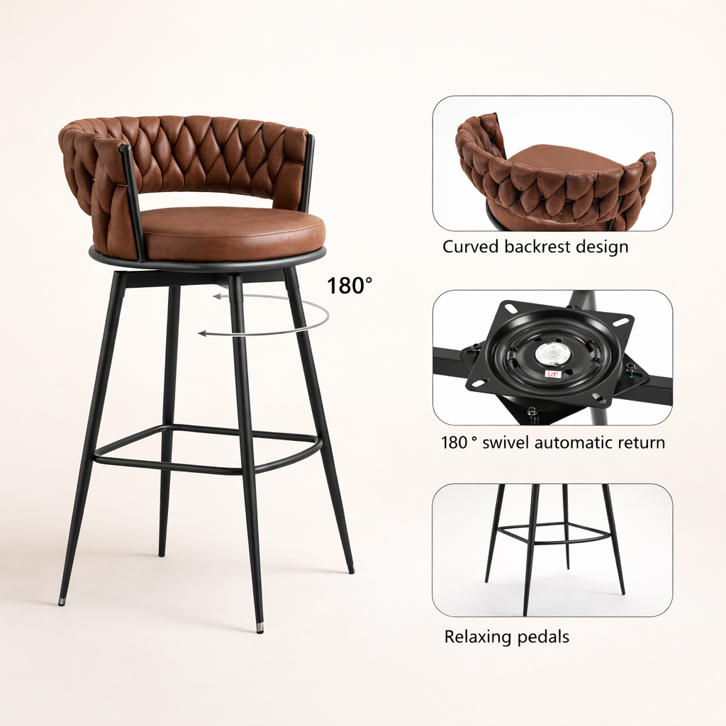 Presley Bar Stool - Brown
