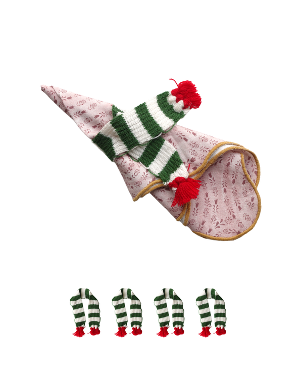 Christmas Stripes Napkin Ring - Set of 4