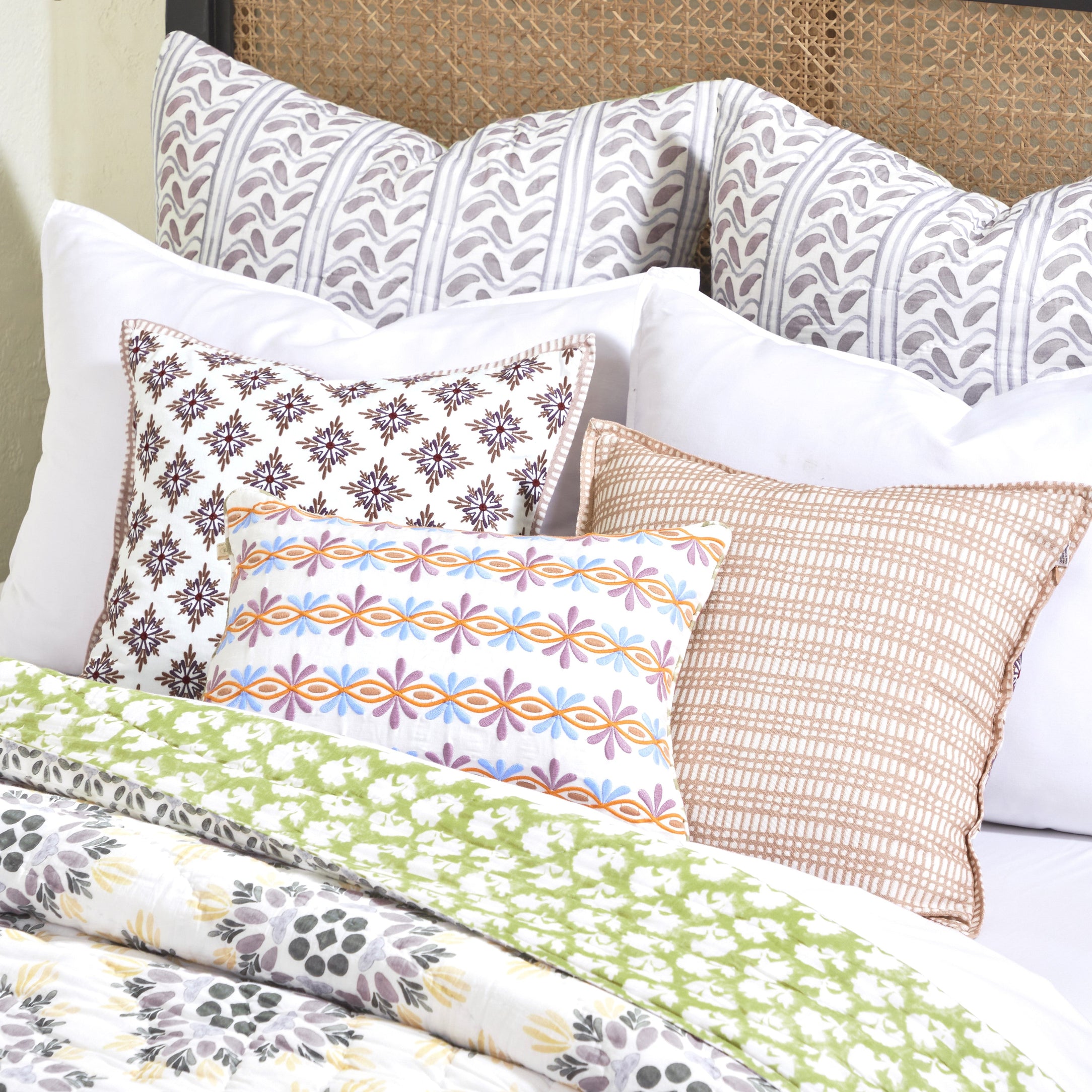 Mica Curves Mauve Cushion Cover