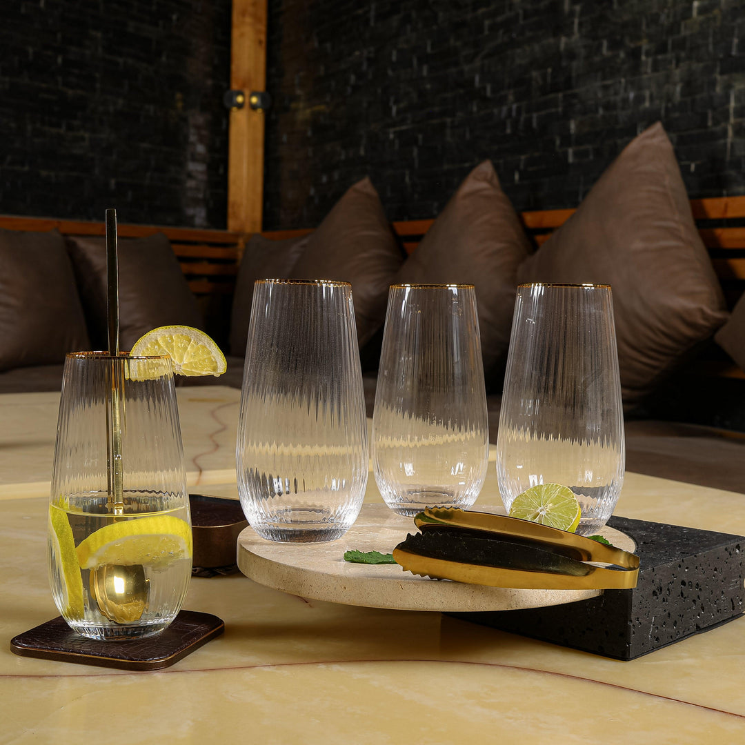 Finesse Set Of 4 Long Drink Glasses