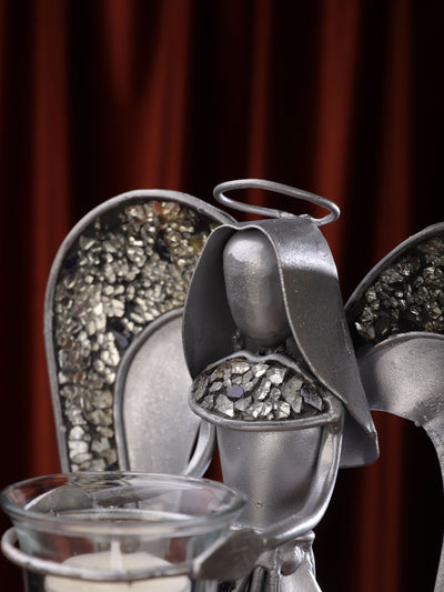 Mosaic Angel with Votive Holder