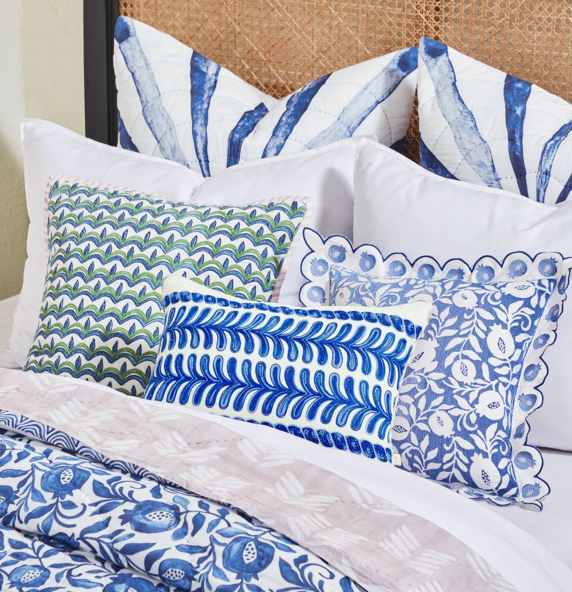 Ayna Blue Quilted Sham - 26"x 26"