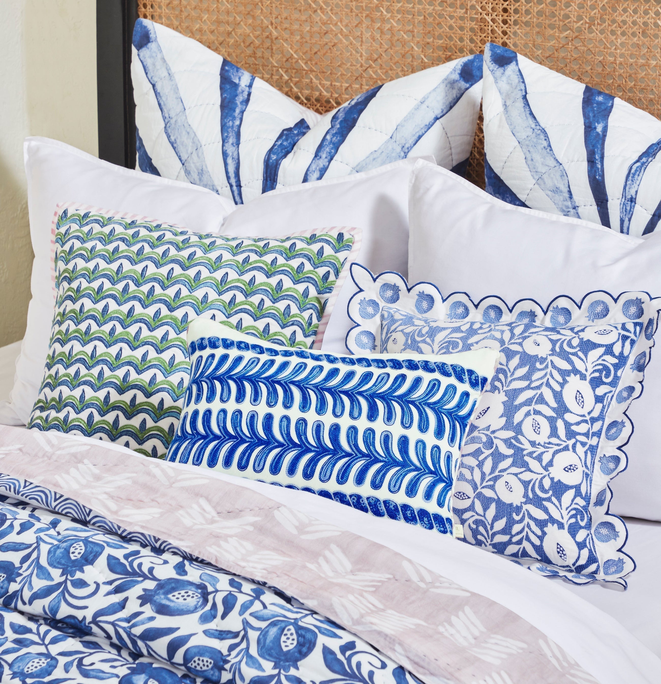 Ayna Blue Quilted Sham - 26"x 26"