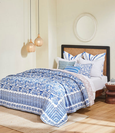 Ayna Blue Cotton Quilt