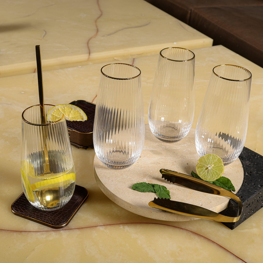 Finesse Set Of 4 Long Drink Glasses
