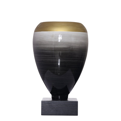 White  Brushed Slate Vase