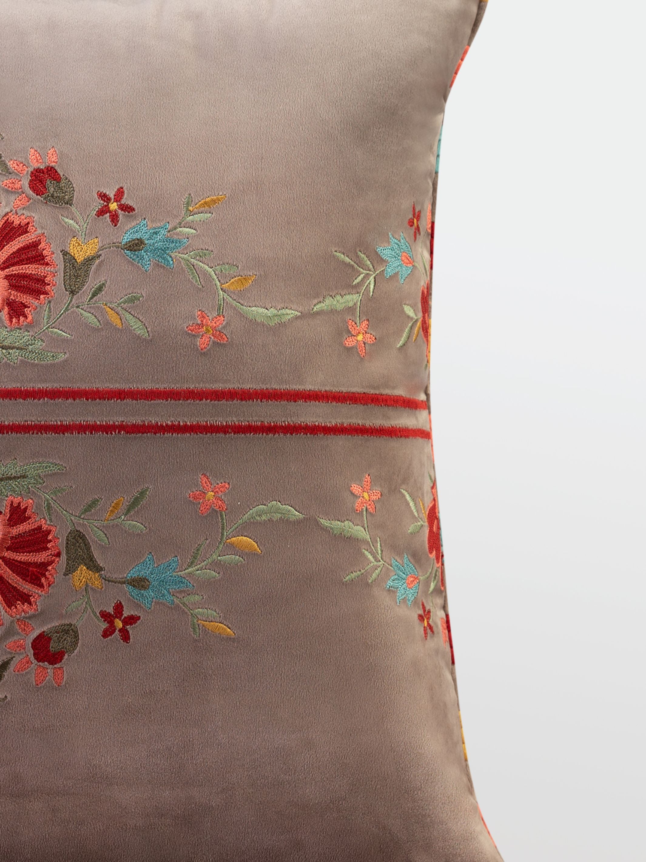 Cushion Cover - Sheen Latte Embroidered