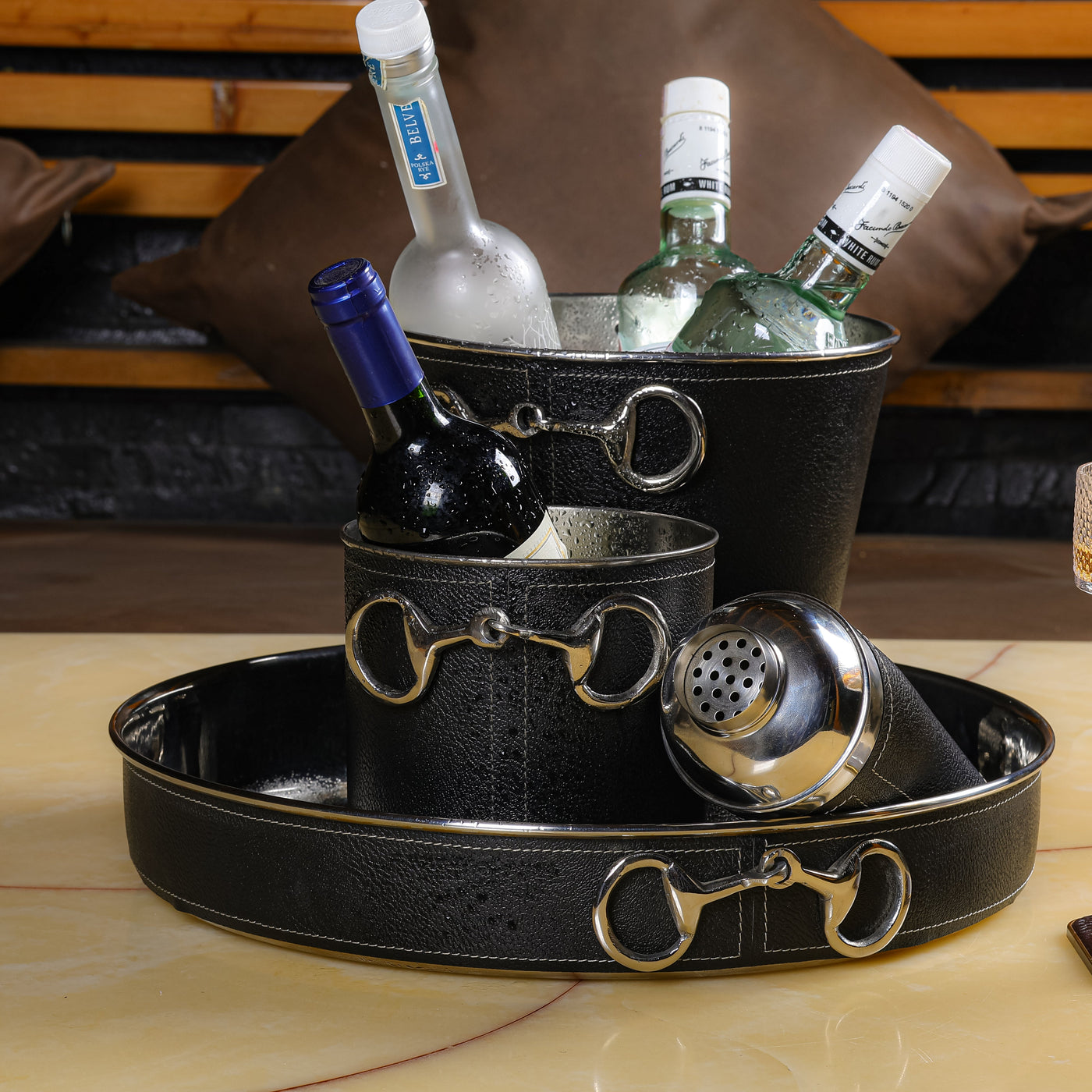 Daamaira Equine Bar Set – Leather Collection