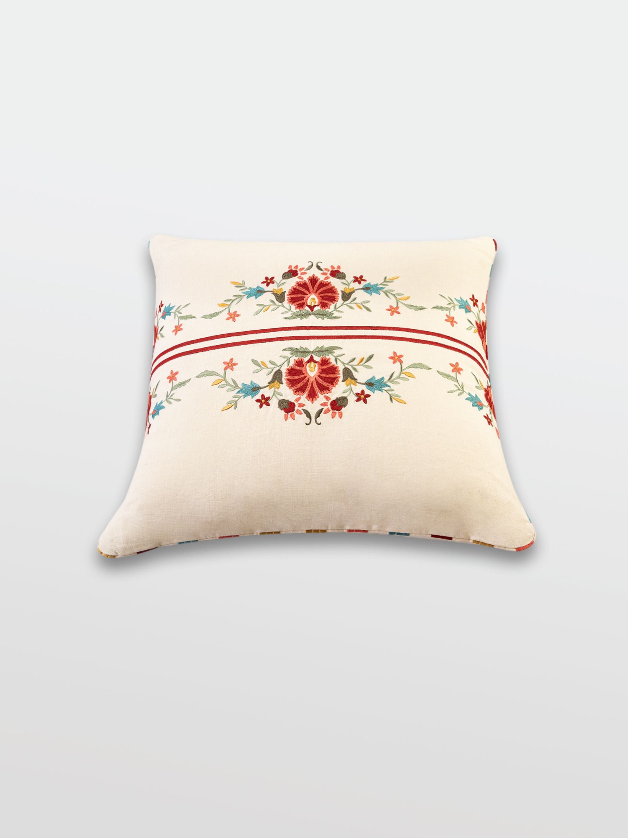 Cushion Cover - Sheen Ivory Embroidered