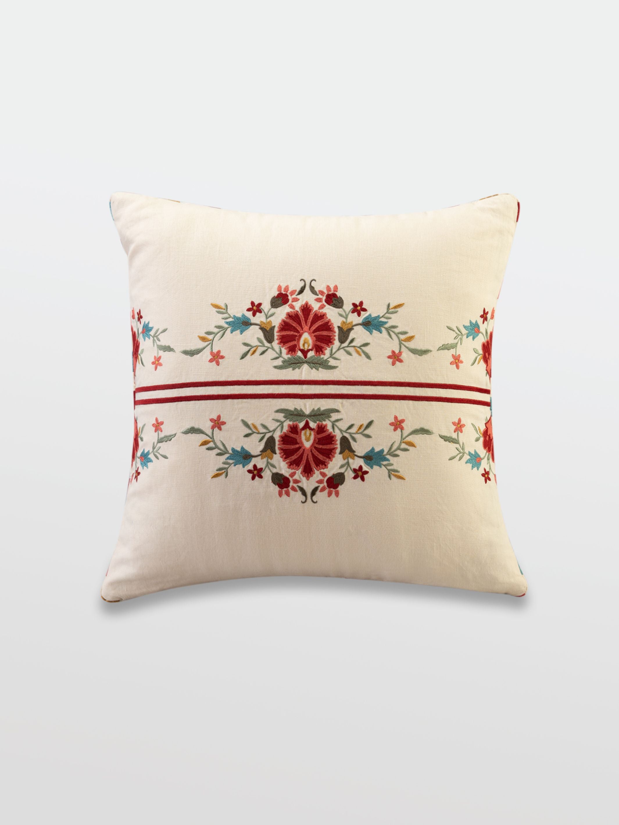 Cushion Cover - Sheen Ivory Embroidered