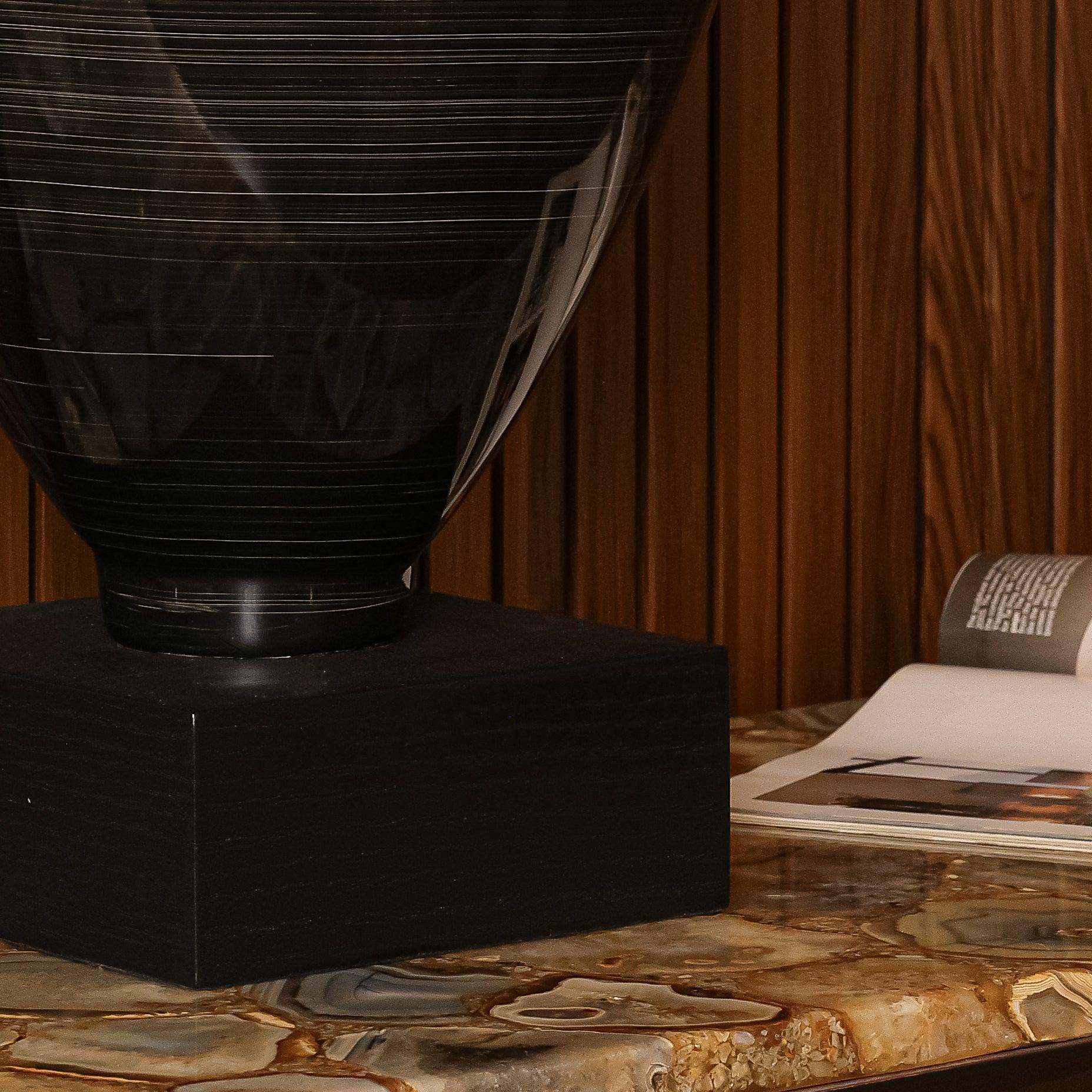 White  Brushed Slate Vase