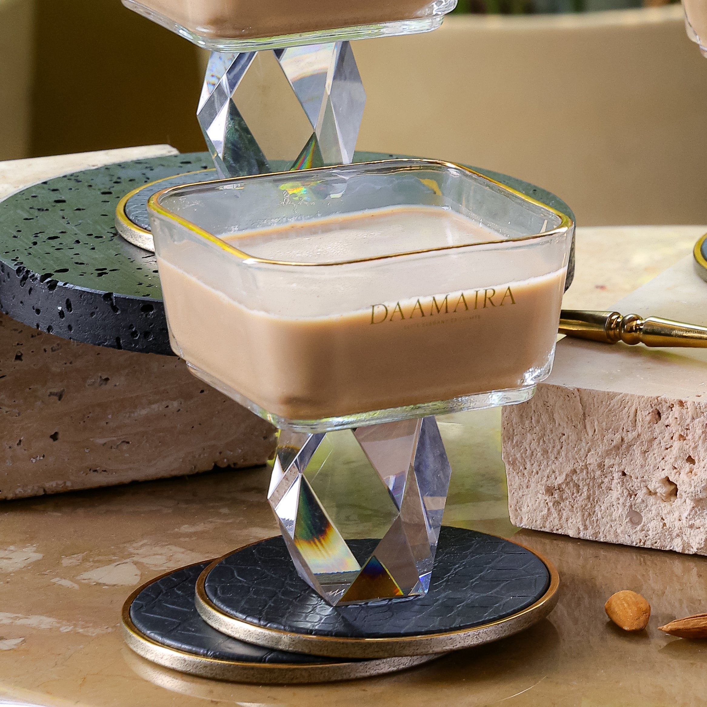 Square Crystal Dessert Bowl - Set of 6