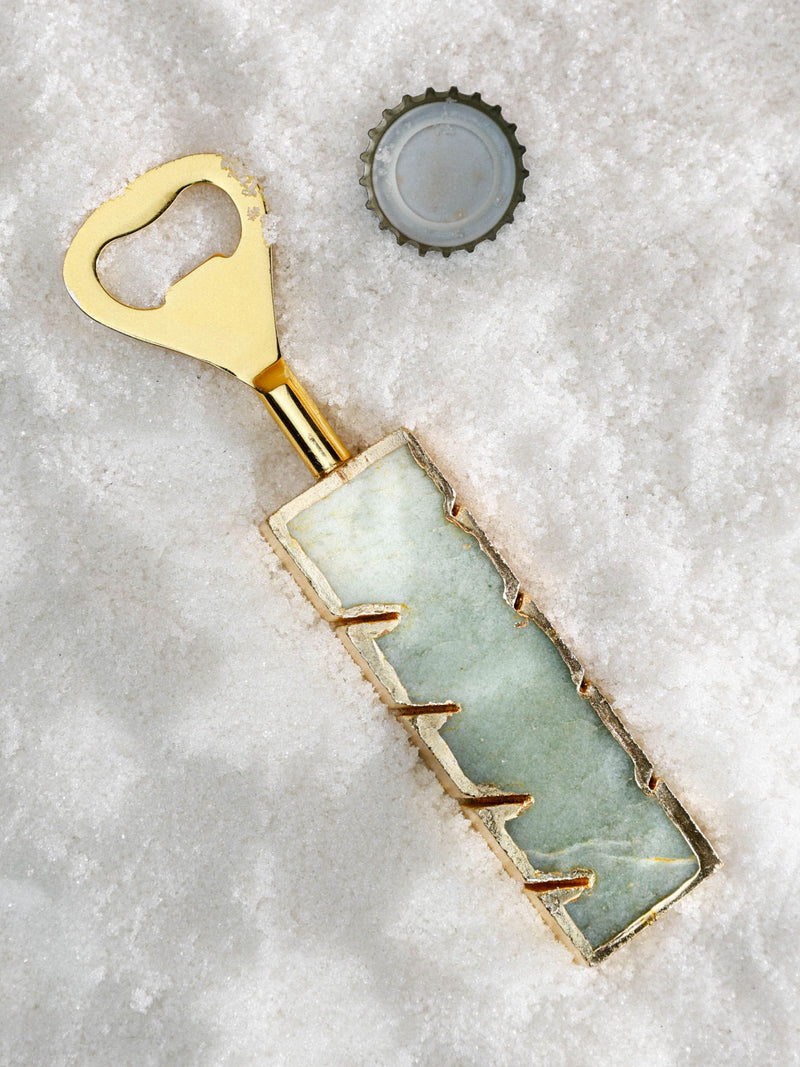 Bottle Opener - Semi Precious Stone - Green Quartz