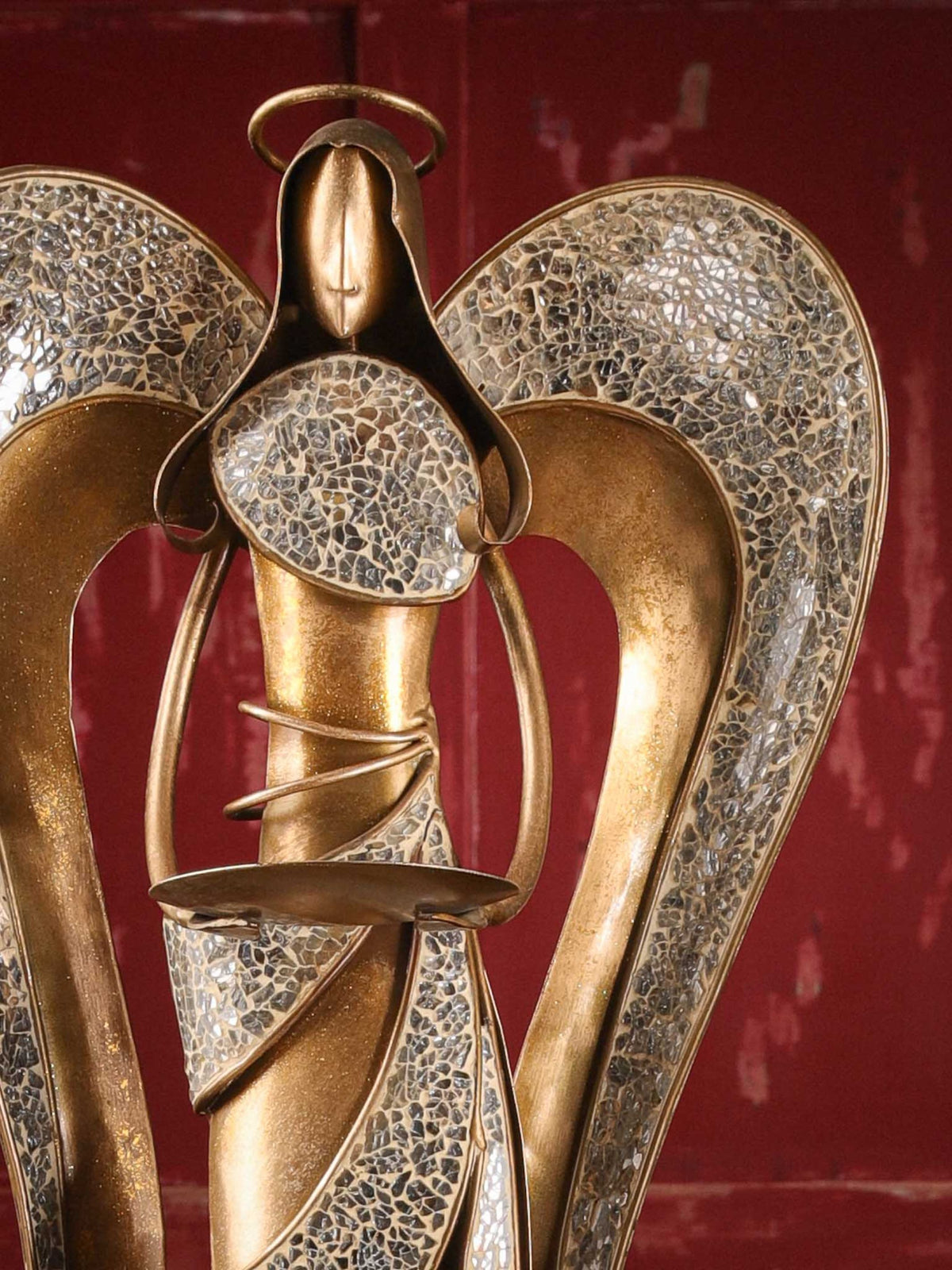 Golden Mosiac votive Angel