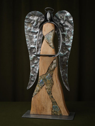 Wood-Metal Winged Angel