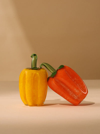 Murano Glass Style Decoration- Yellow Bell Pepper