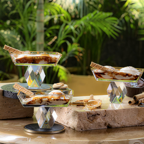 Rectangle Crystal Dessert Bowl - Set of 6