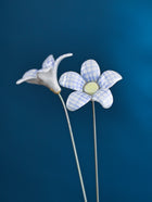 Ever-blooms Blue Gingham Flower