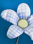 Ever-blooms Blue Gingham Flower