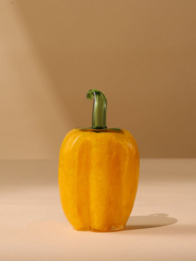 Murano Glass Style Decoration- Yellow Bell Pepper