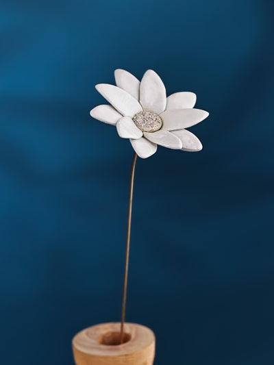 Fire Flower - Single flower stem (White)
