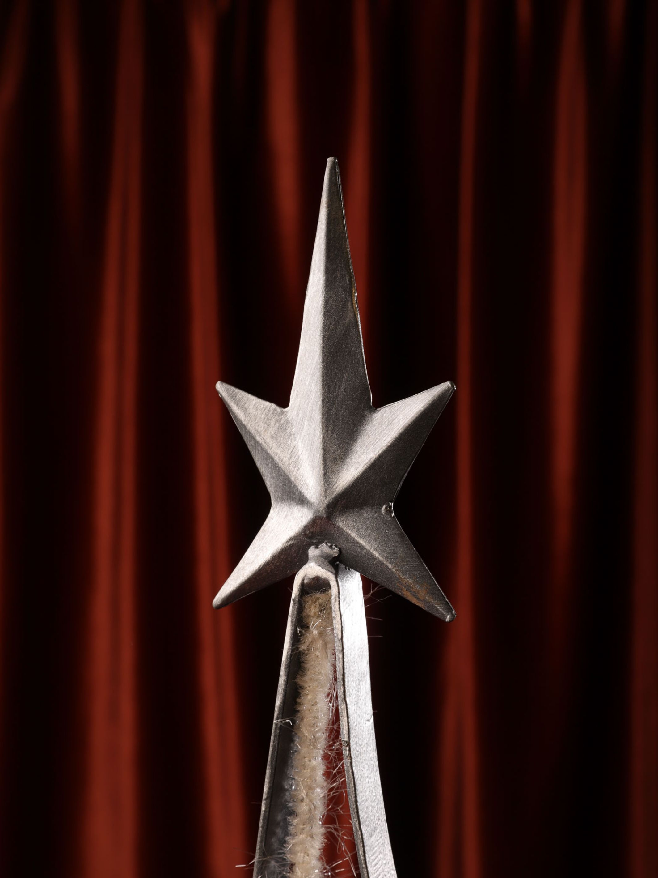 Hand Crafted Metal & Snow Tree