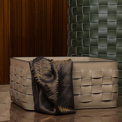 Aubrey Leather Basket