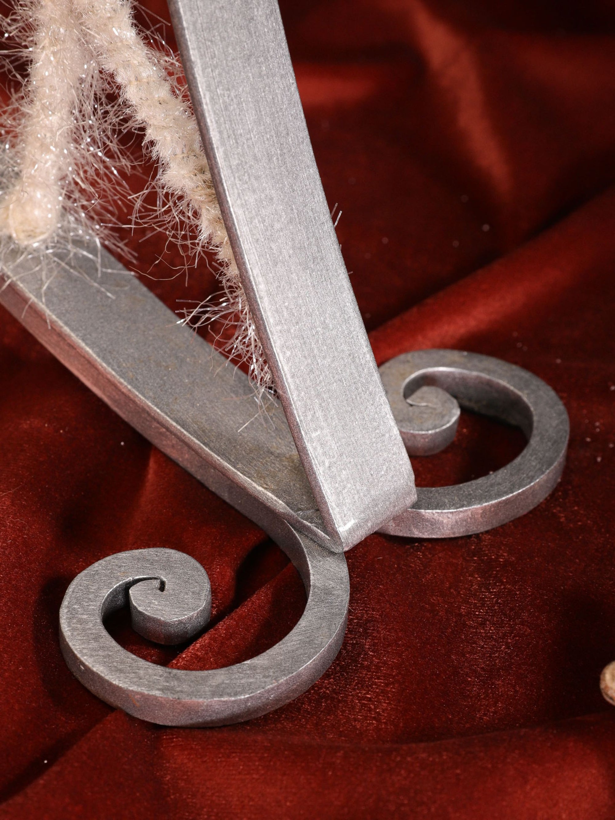 Hand Crafted Metal & Snow Tree