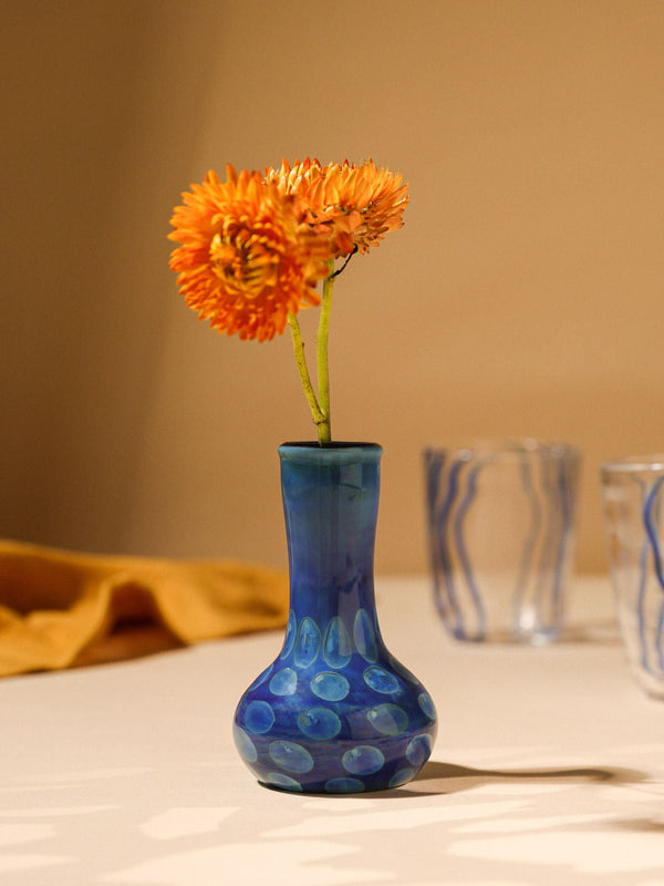 Murano Glass Vase - Blue Hues