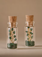 Small Bottle Tree Set of 2 - Green Aventurine