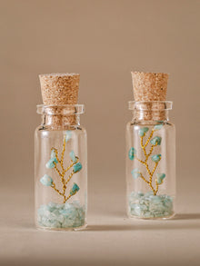 Small Bottle Tree Set of 2 - Amazonite