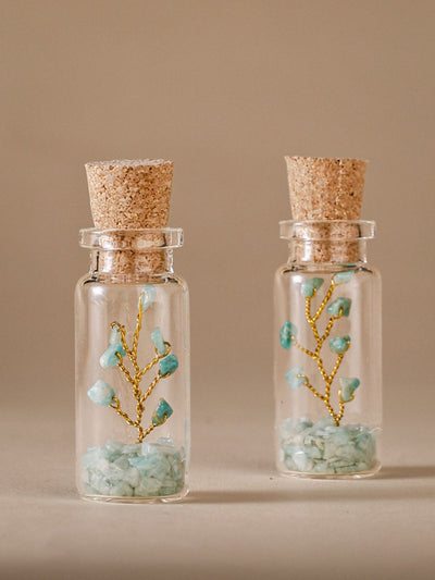 Small Bottle Tree Set of 2 - Amazonite