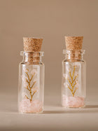 Small Bottle Tree Set of 2 - Rose quartz