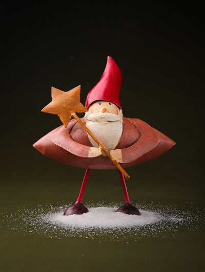 Handpainted Santa With Star
