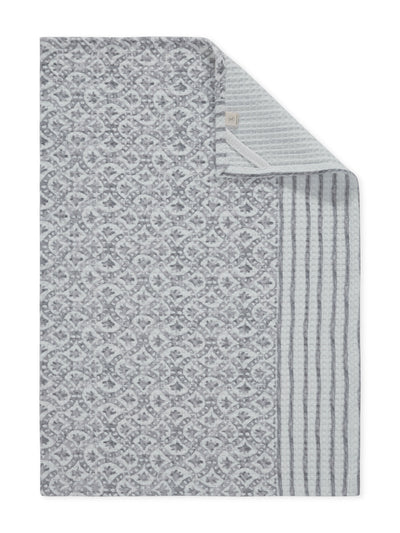 Tessellate Grey Hand Towel | Set Of 2