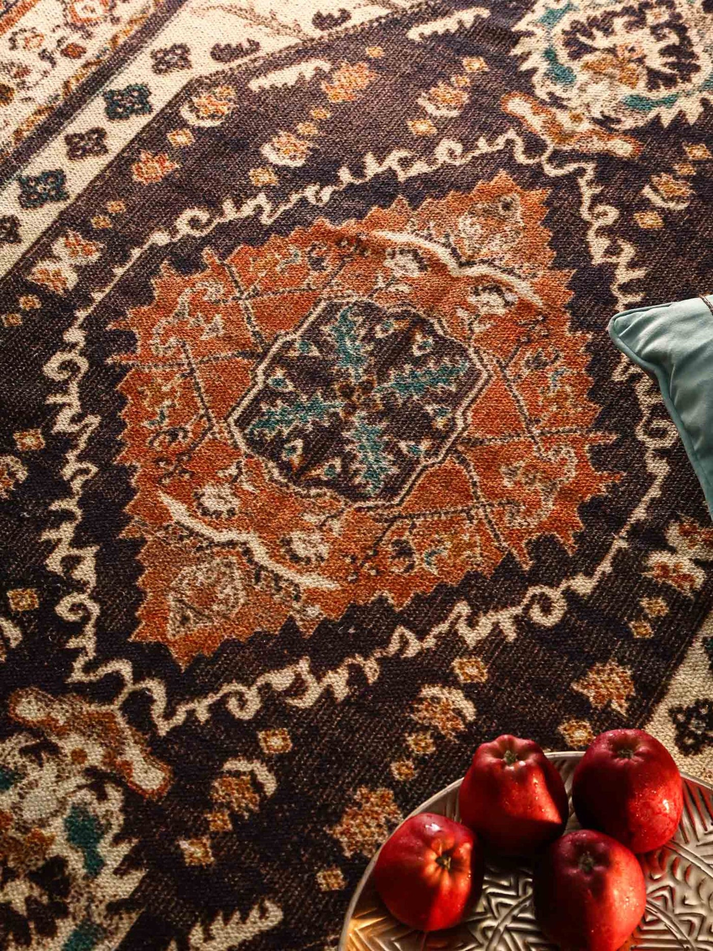 Kresb Embroidered Cotton Rug