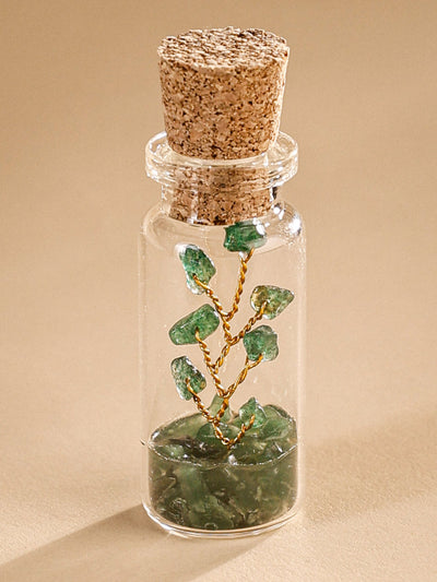 Small Bottle Tree Set of 2 - Green Aventurine