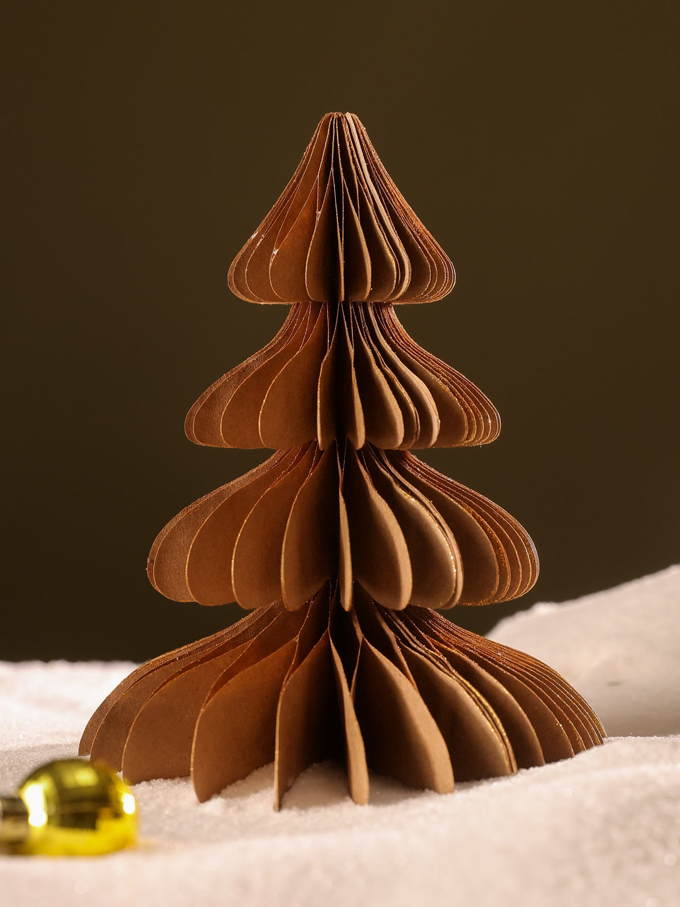 Single Paper Christmas Tree - Brown