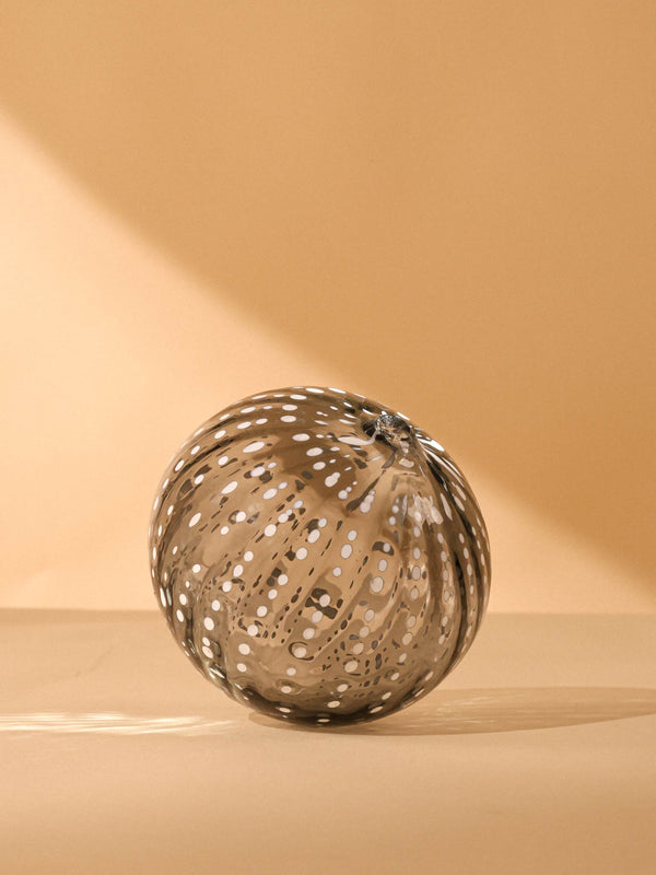 Hand Blown - Art Glass  Brown Sphere