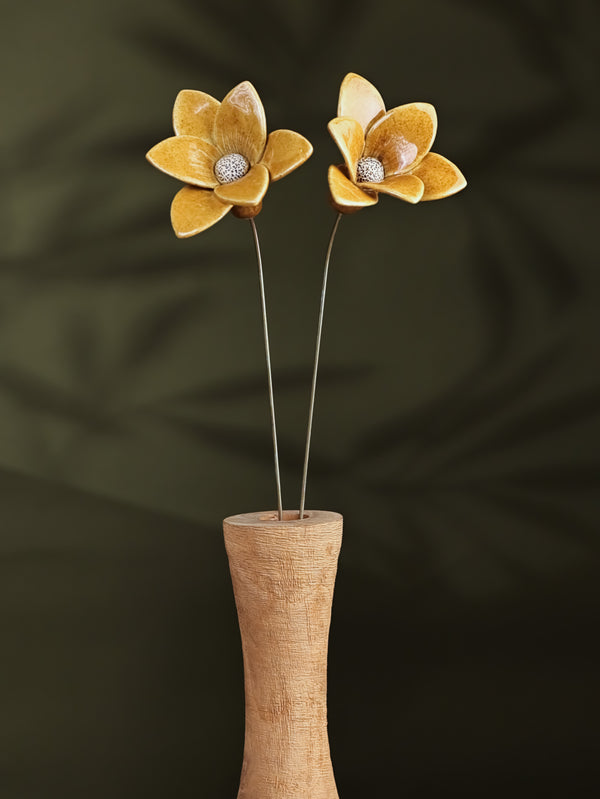 Buttercup- Single flower stem  - Mustard Yellow